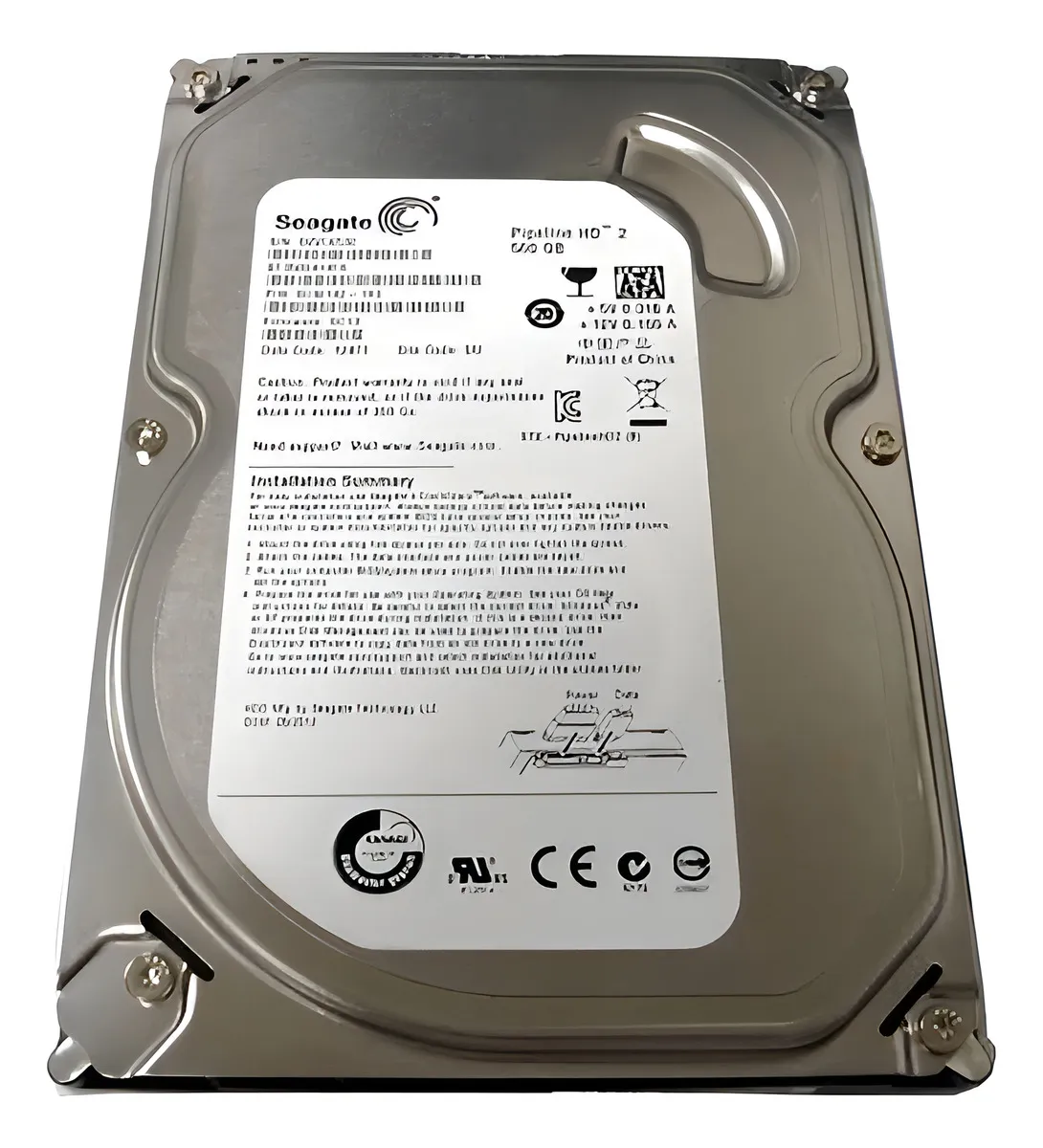 Disco Rígido Interno Seagate Metallic Seagate De 500 Gb Sata Ii 3.5 St3500414cs Cor Metálico